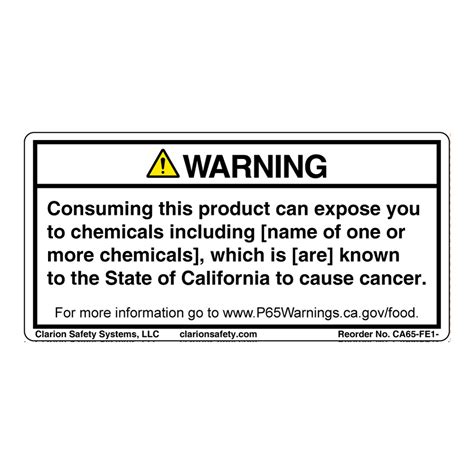 proposition 65 food safety